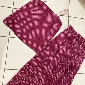 100% silk Lola Australia two piece set